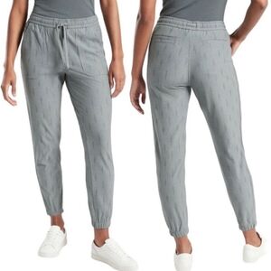 Athleta Farallon Printed Pull On Drawstring High Waist Jogger Pants